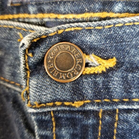 Abercrombie & Fitch Women's Kick Flare Split Hem Cropped Jeans Size 8 - Picture 5 of 8
